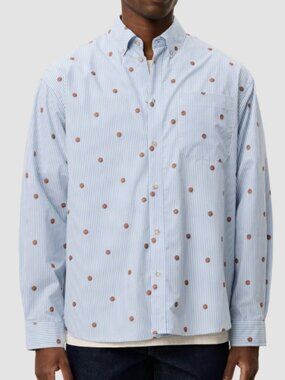 BNWT SS26 LES DEUX KOLTON STRIPE BASKET AOE SHIRT M